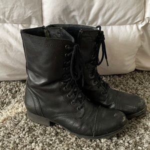 Steve Madden Troopa Leather Combat Boot, size 8.5